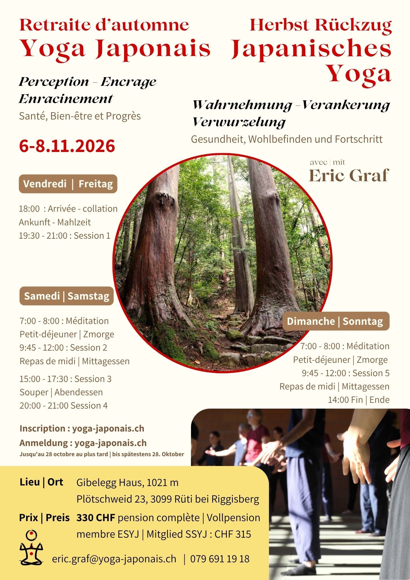 Plakat_Yoga-Retreat Herbst 2026 Ausbildungsprogramm
